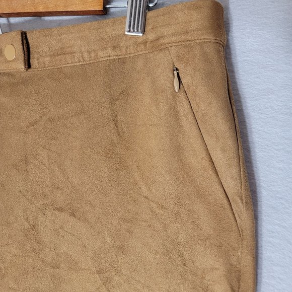 J Jill Suede Ankle Legging Womens M Brown Ankle Pants Casual Textured Neutral - Picture 5 of 12